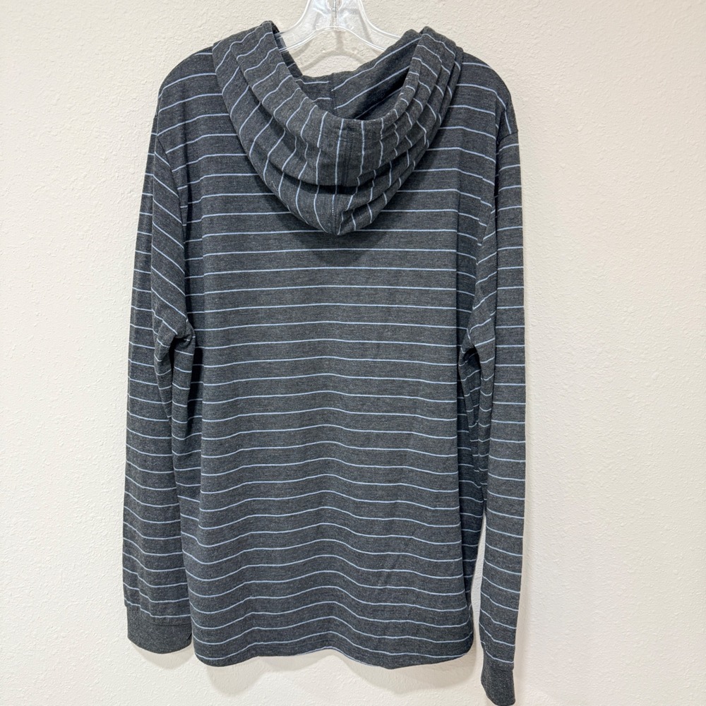 Marine Layer Hoodie XL Gray Striped Coastal Chic Minimalist Preppy Casual - Picture 3 of 8